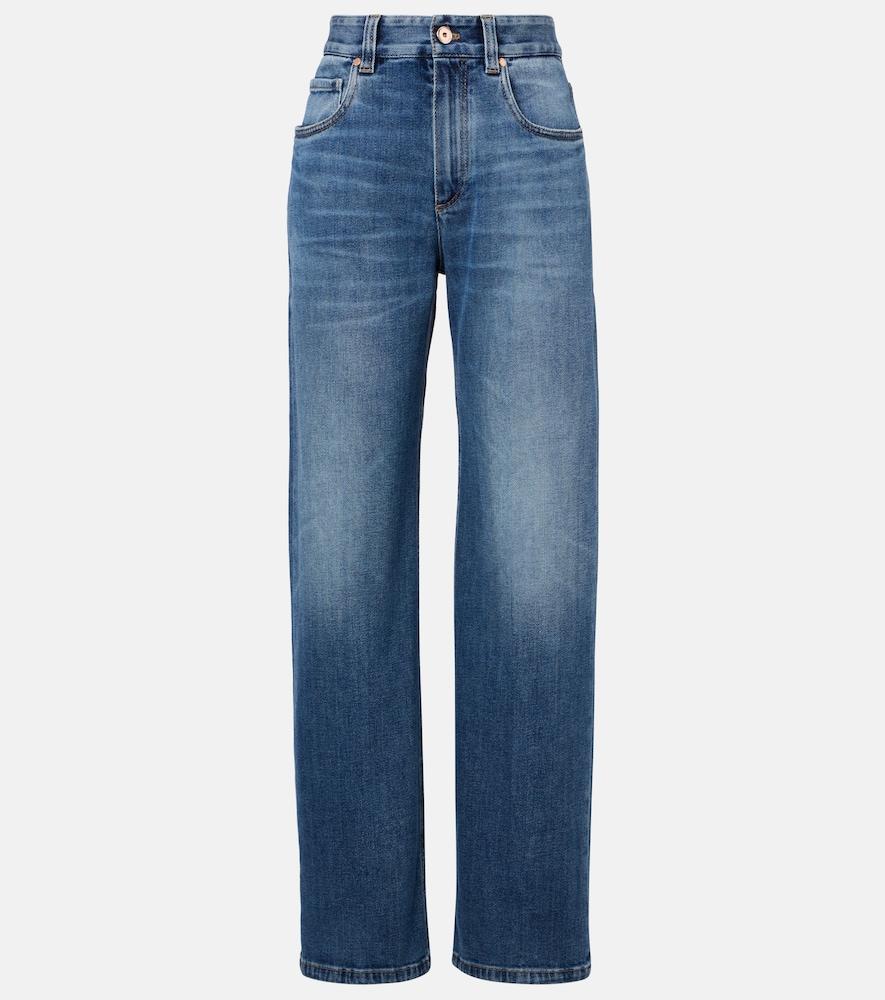brunello cucinelli low-rise straight jeans