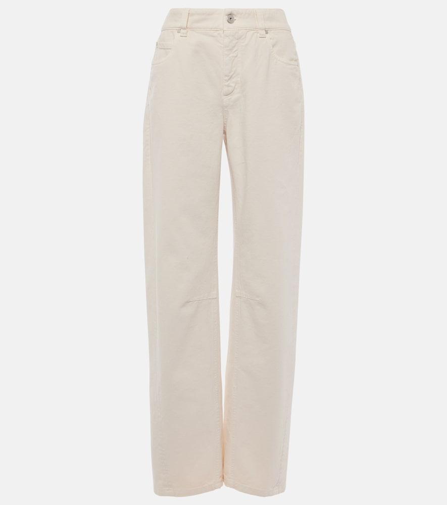 brunello cucinelli mid-rise straight jeans