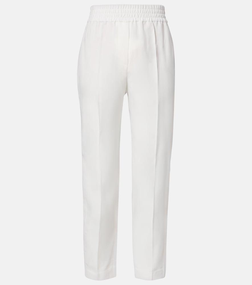 brunello cucinelli mid-rise straight pants