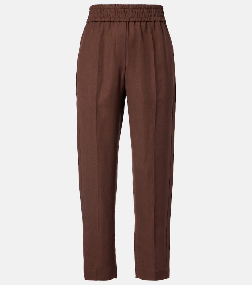 brunello cucinelli mid-rise straight pants