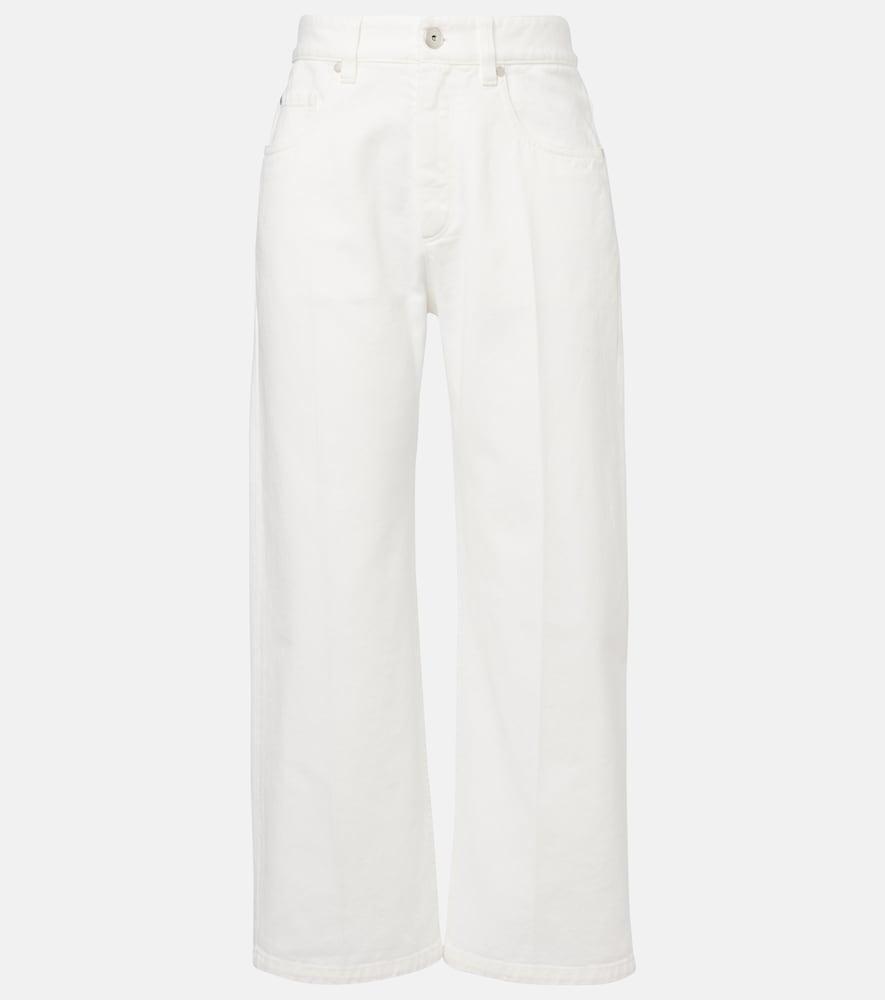 brunello cucinelli mid-rise wide-leg jeans