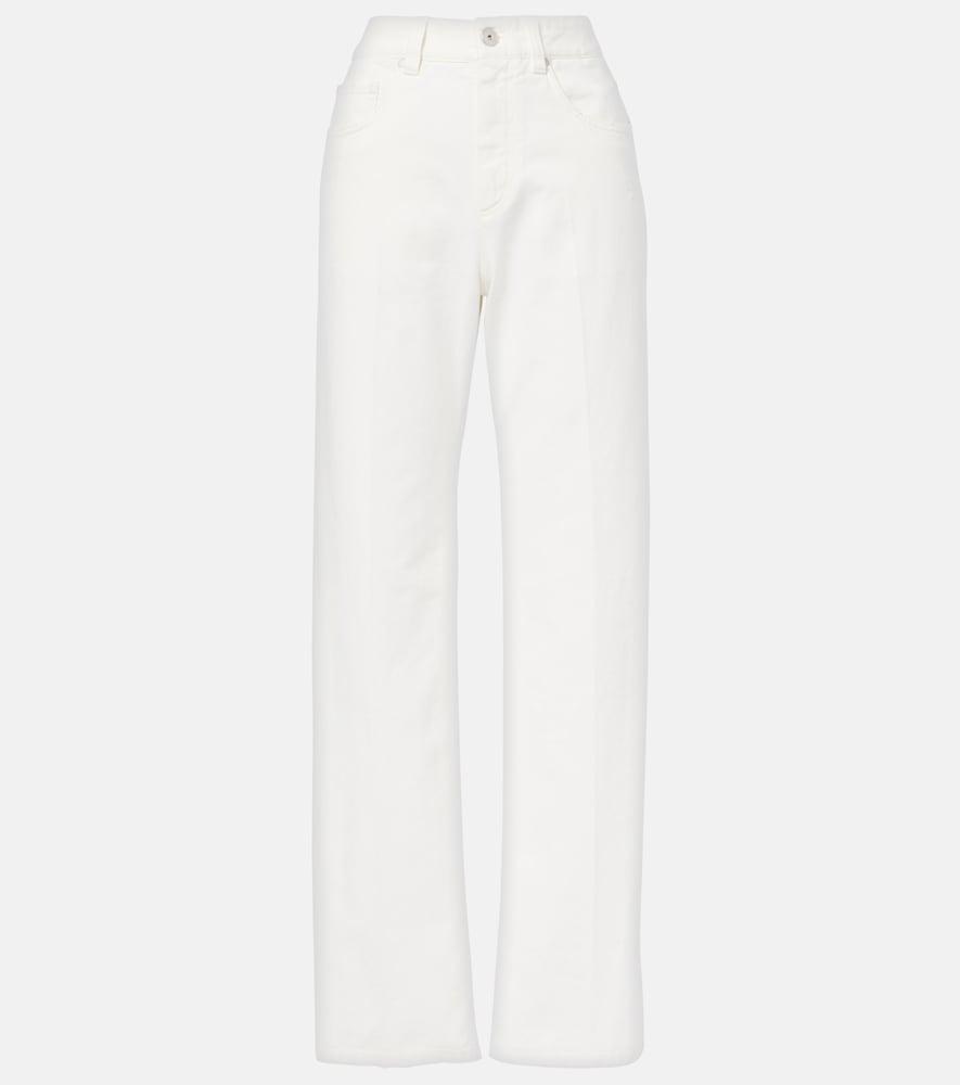 brunello cucinelli mid-rise wide-leg jeans