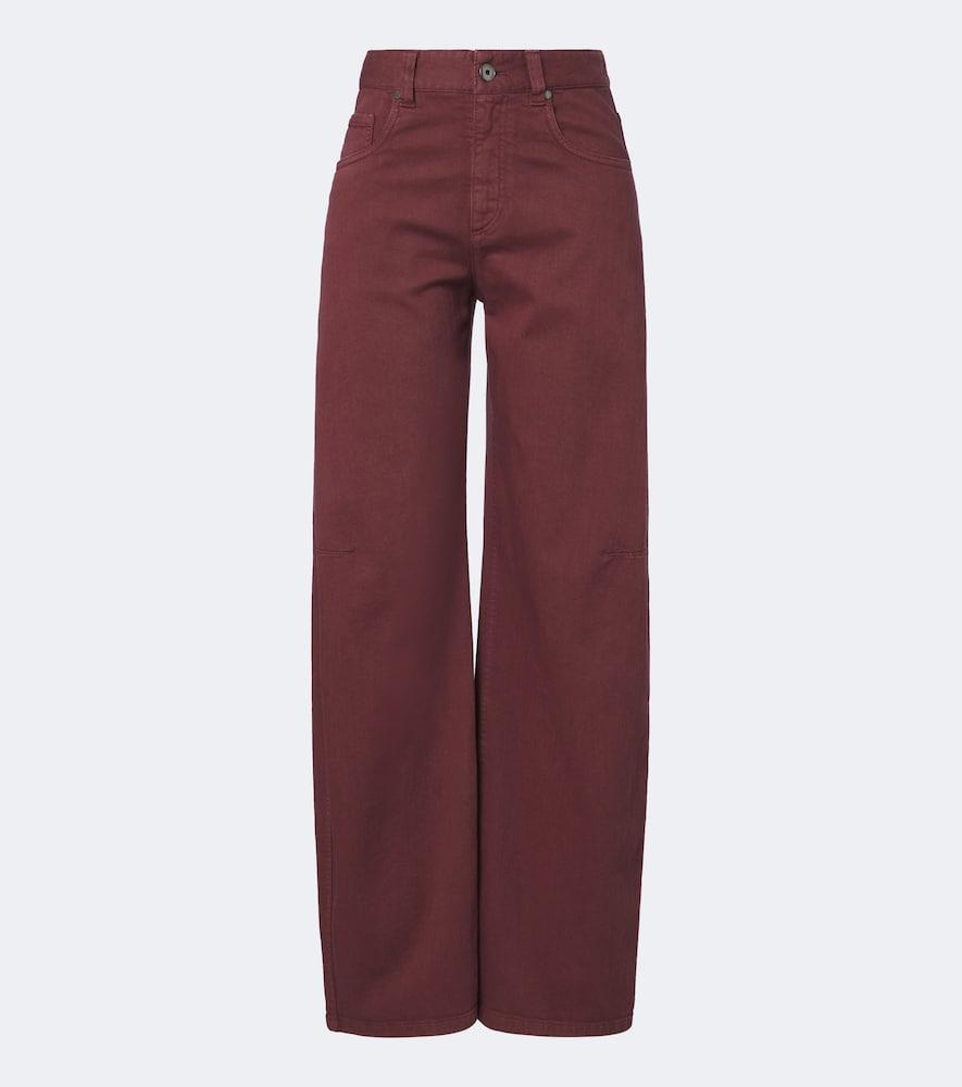 brunello cucinelli monili barrel-leg jeans
