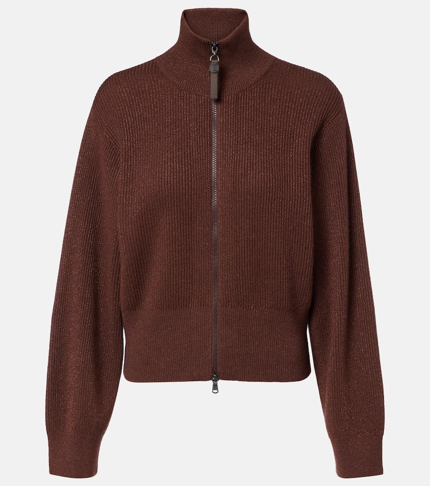 brunello cucinelli monili cashmere-blend sweater