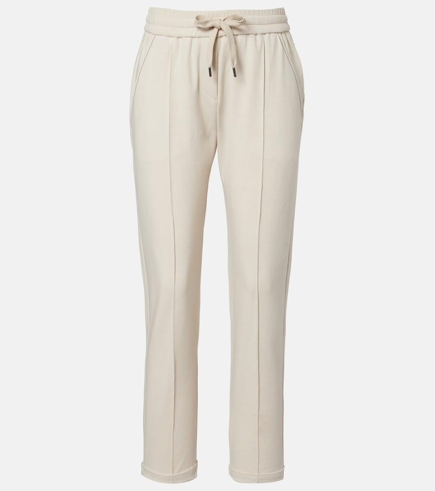 brunello cucinelli monili cotton sweatpants