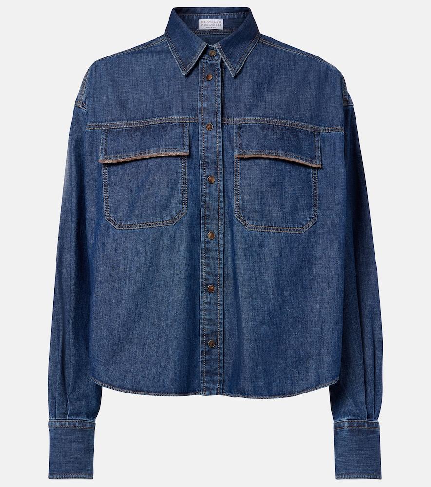brunello cucinelli monili denim jacket