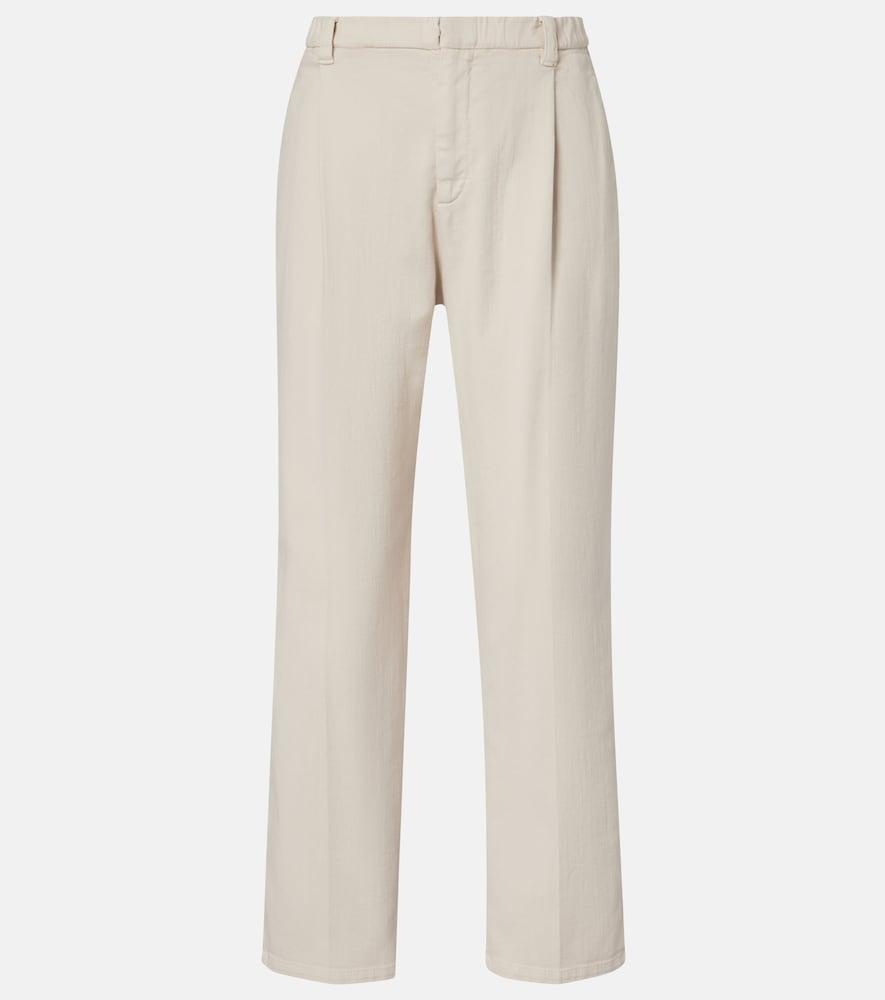 brunello cucinelli monili mid-rise straight jeans