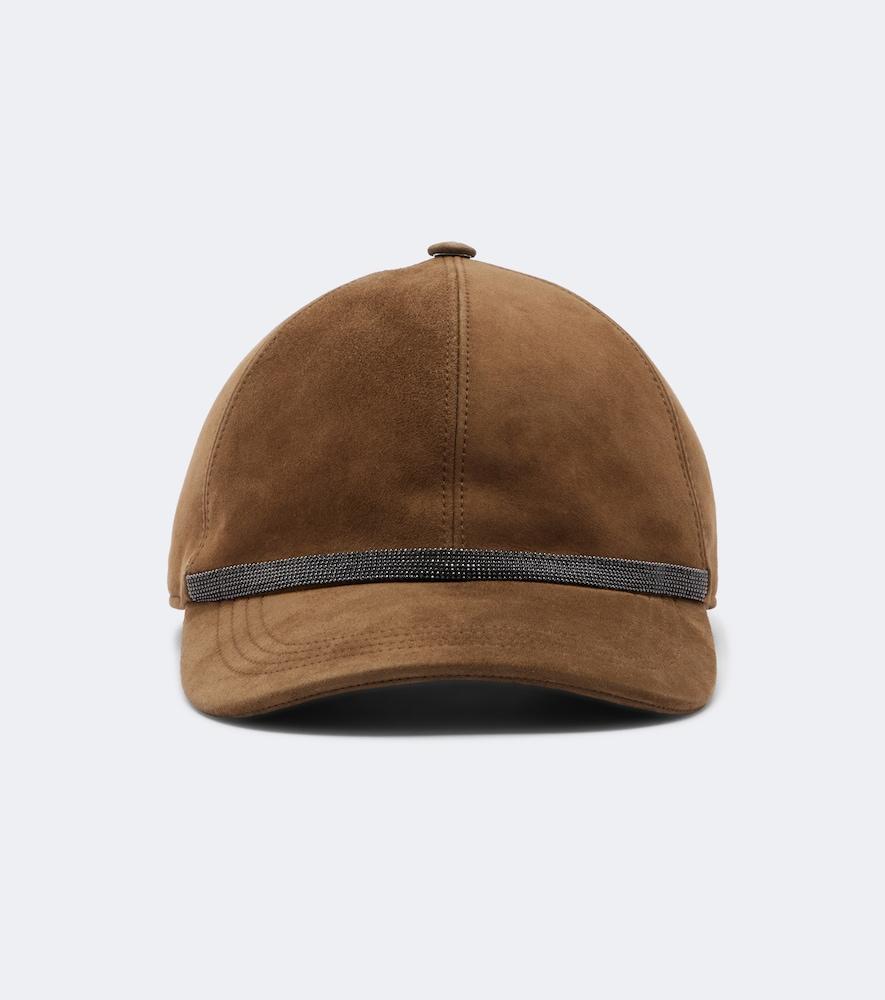 brunello cucinelli monili suede baseball cap