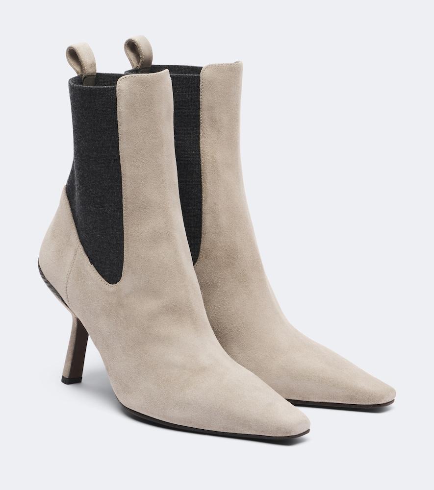 brunello cucinelli monili suede chelsea boots
