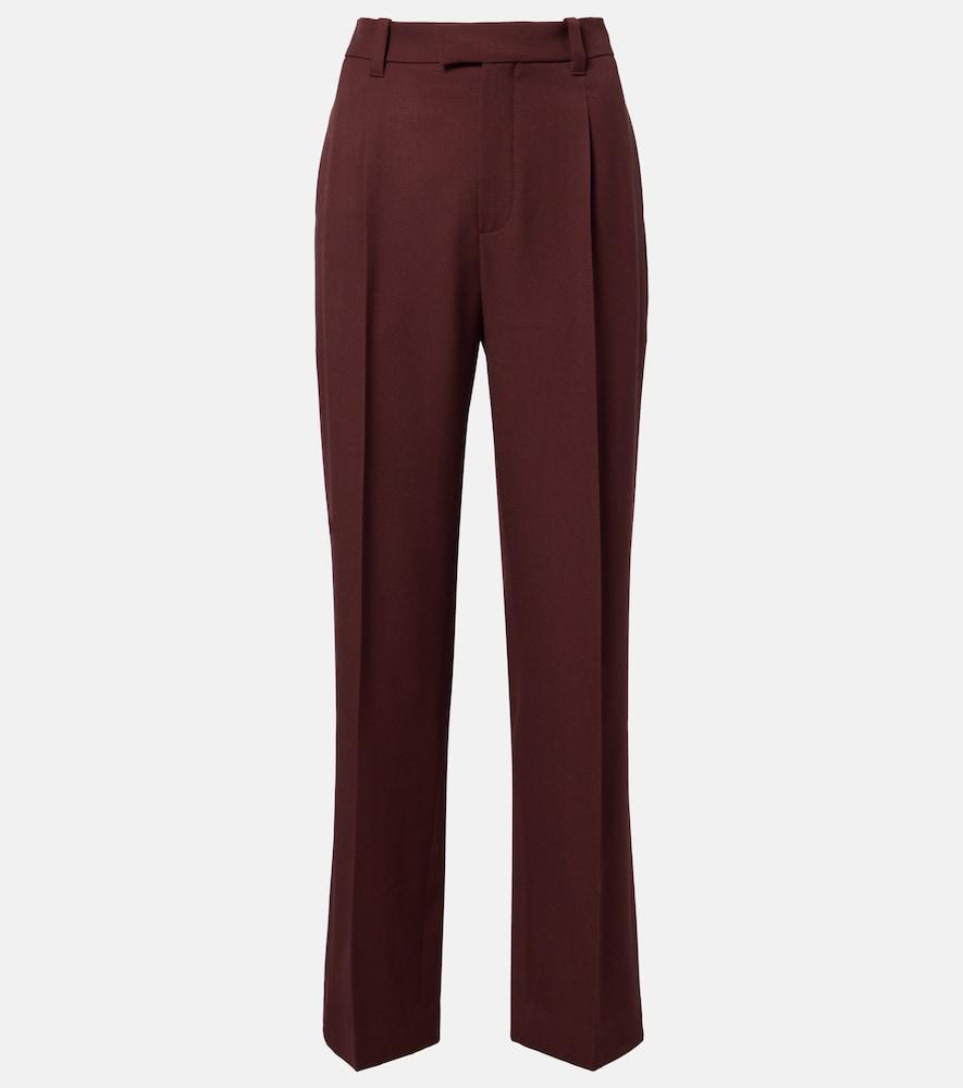 brunello cucinelli monili virgin wool straight pants
