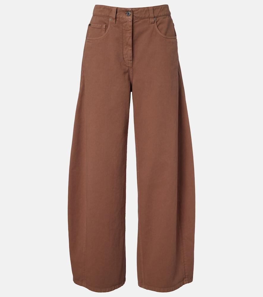 brunello cucinelli monili wide-leg jeans