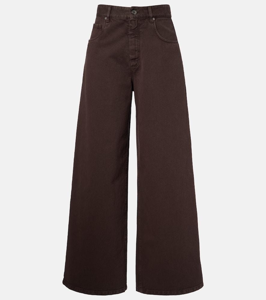 brunello cucinelli monili wide-leg jeans