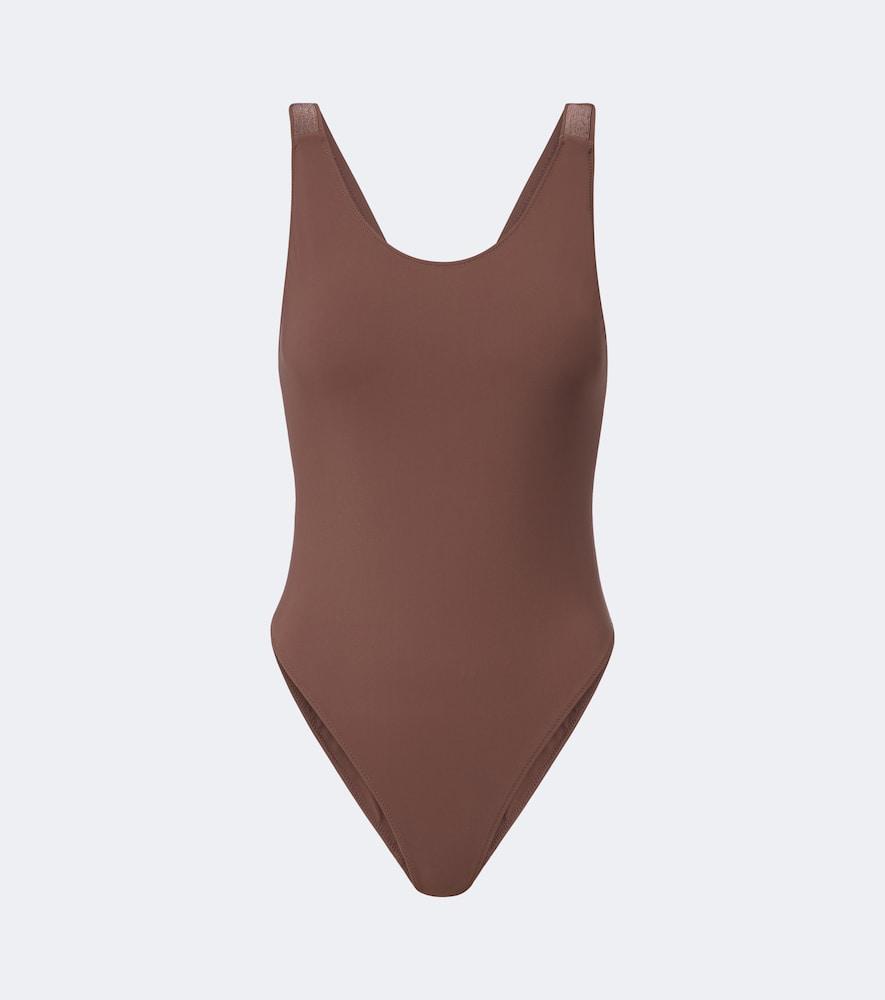 brunello cucinelli open-back swimsuit