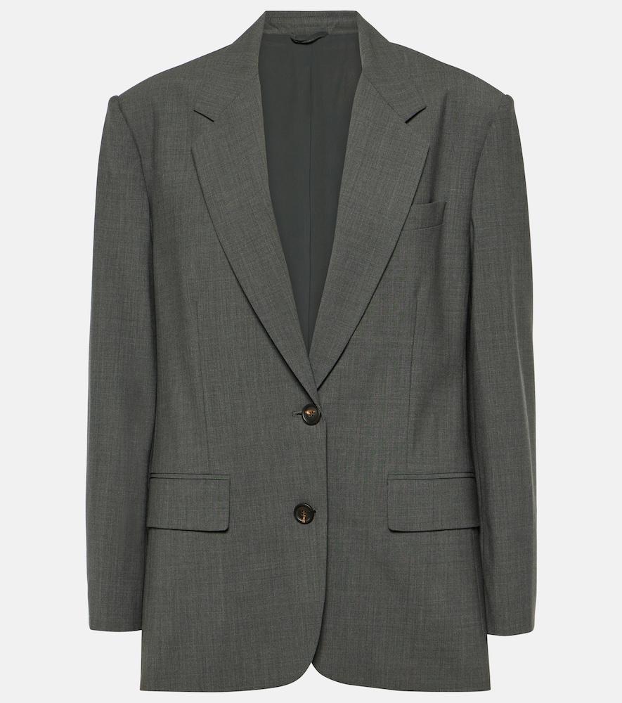 brunello cucinelli oversized wool-blend blazer