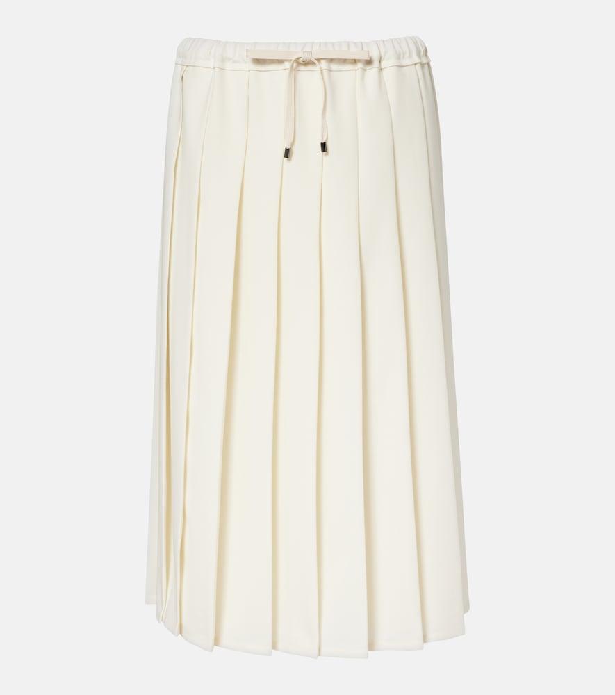 brunello cucinelli pleated midi skirt