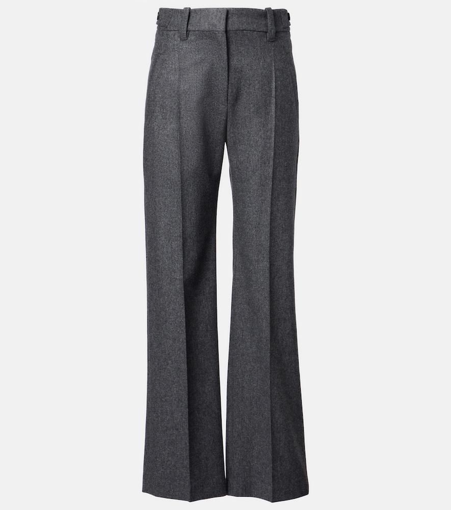 brunello cucinelli pleated virgin wool straight pants