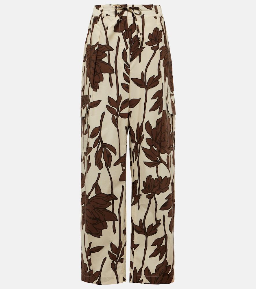 brunello cucinelli printed cotton poplin cargo pants