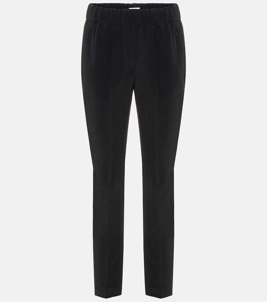 brunello cucinelli silk-blend cropped pants