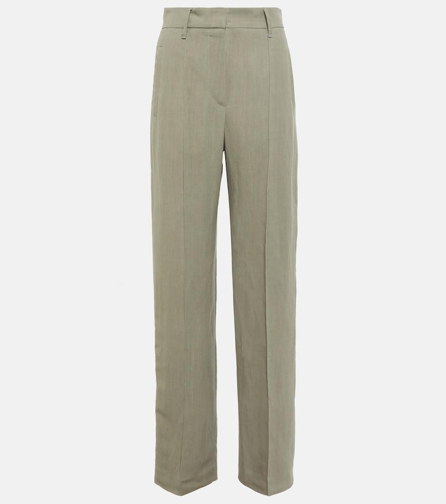 brunello cucinelli straight twill pants