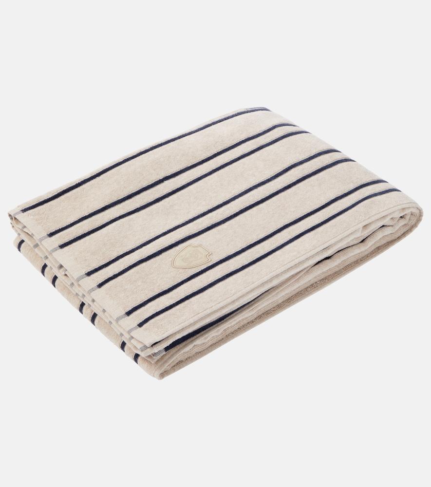 brunello cucinelli striped cotton terry beach towel