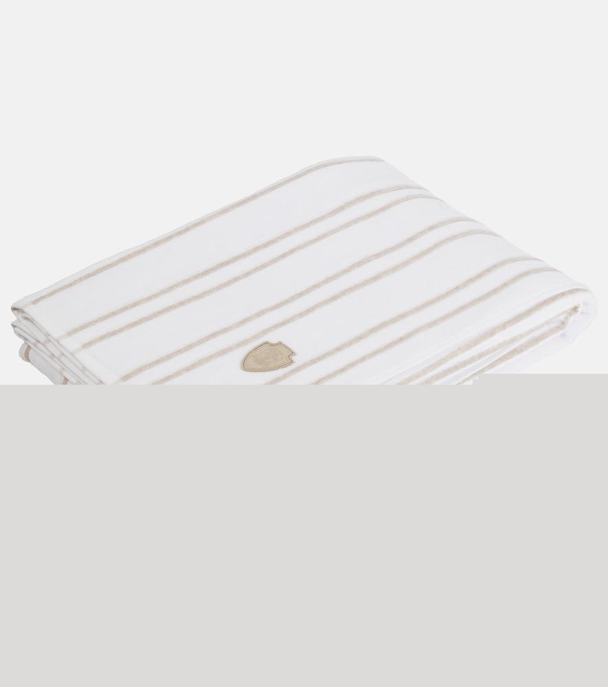 brunello cucinelli striped cotton terry beach towel