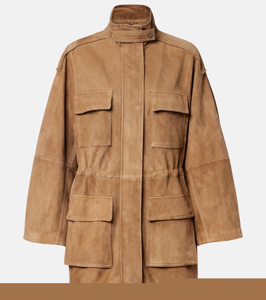 brunello cucinelli suede field jacket