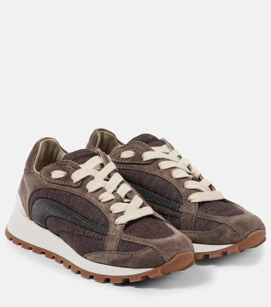 brunello cucinelli suede sneakers
