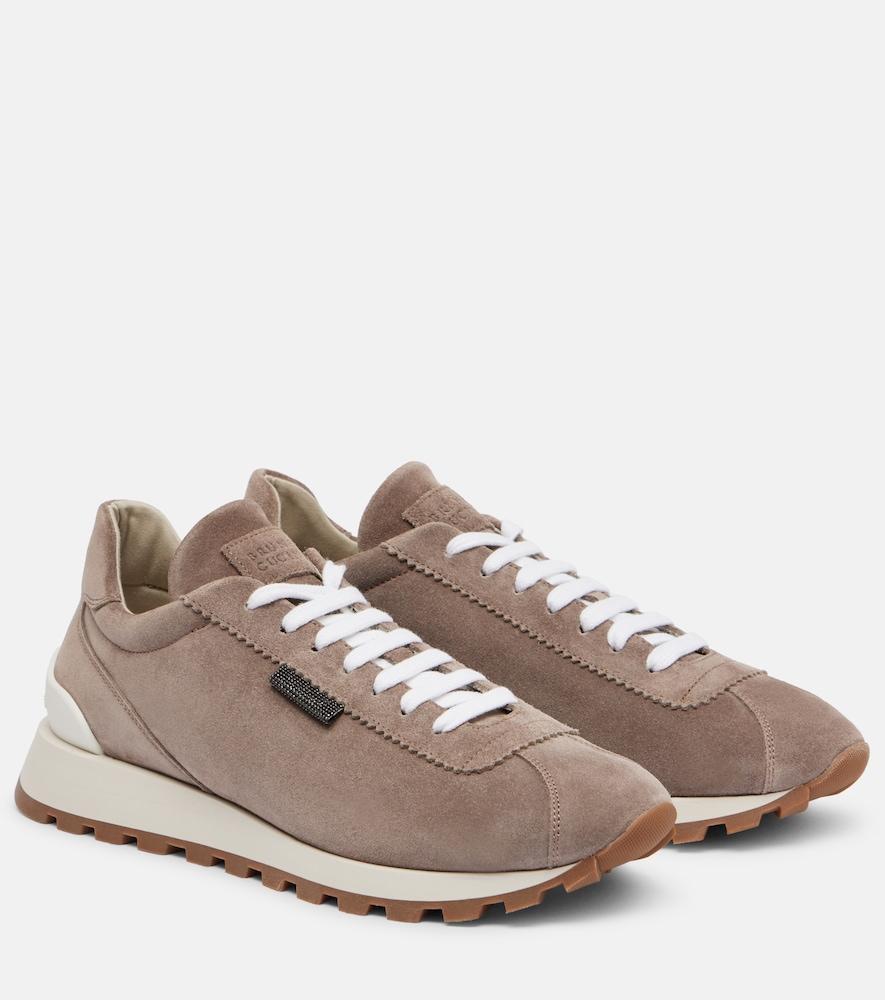 brunello cucinelli suede sneakers