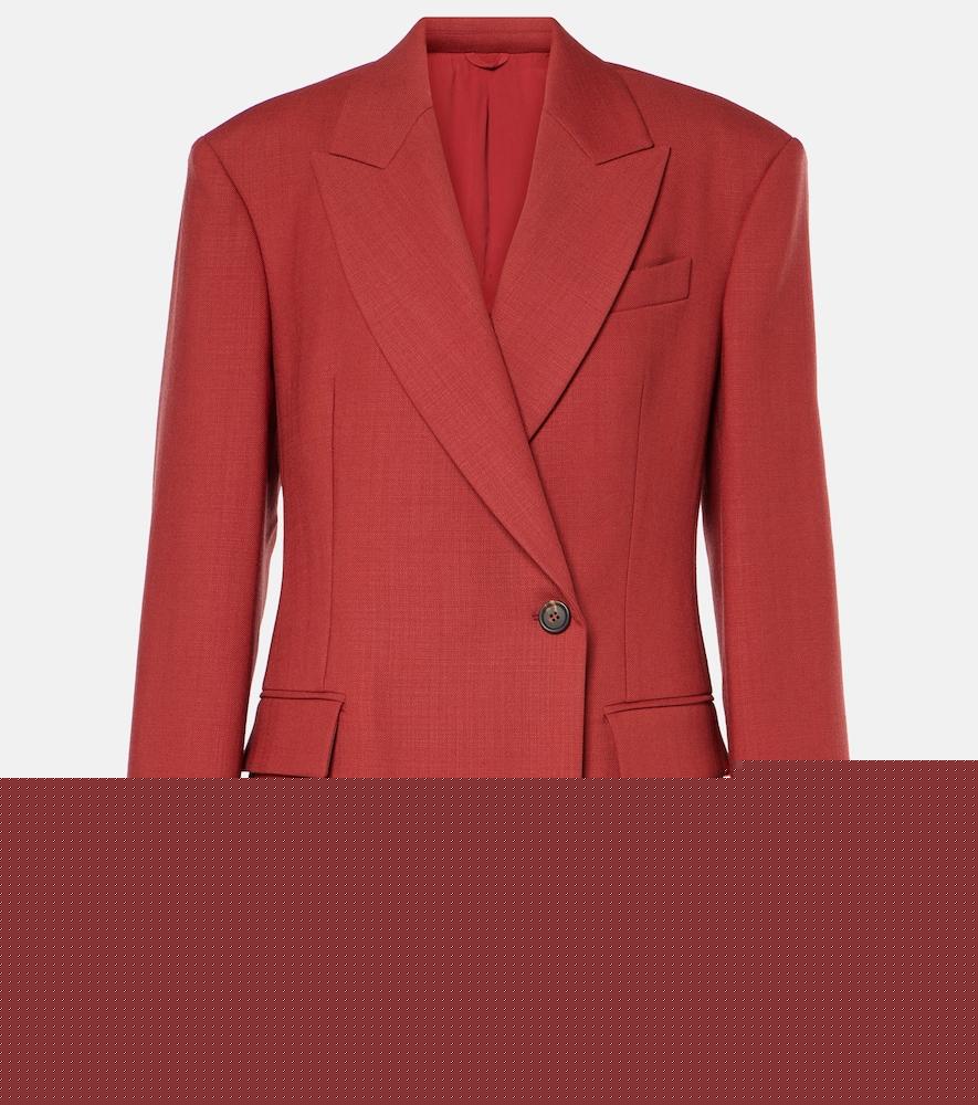 brunello cucinelli virgin wool twill blazer