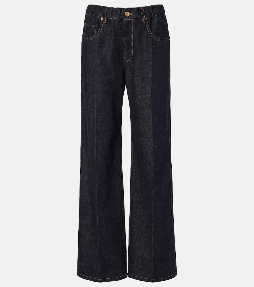 brunello cucinelli wide-leg jeans