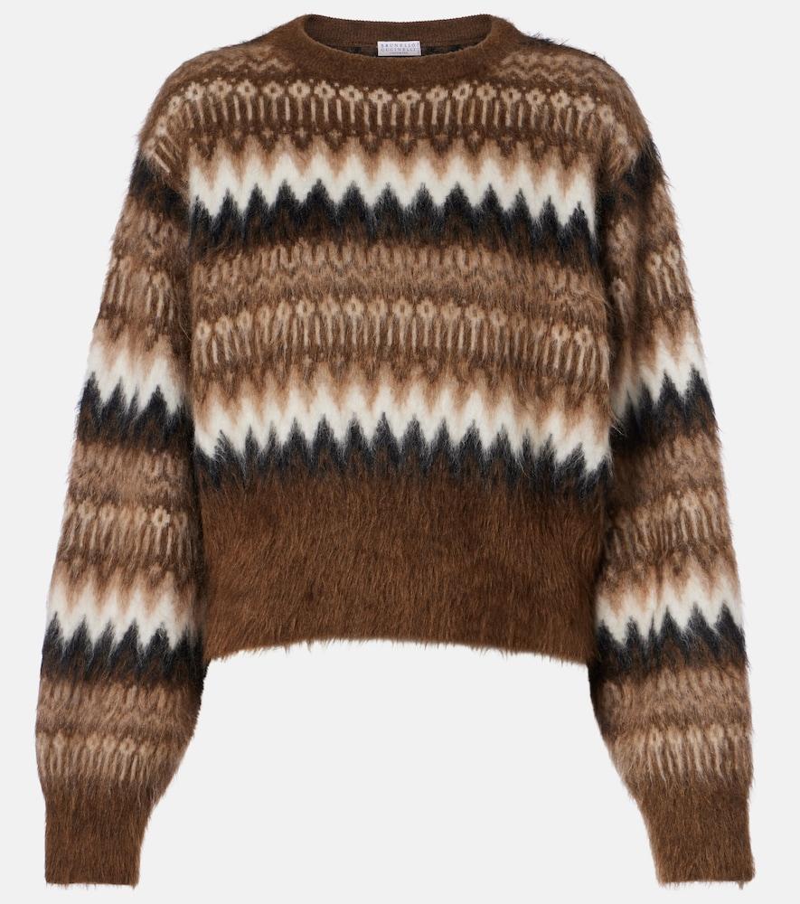 brunello cucinelli wool and mohair-blend sweater