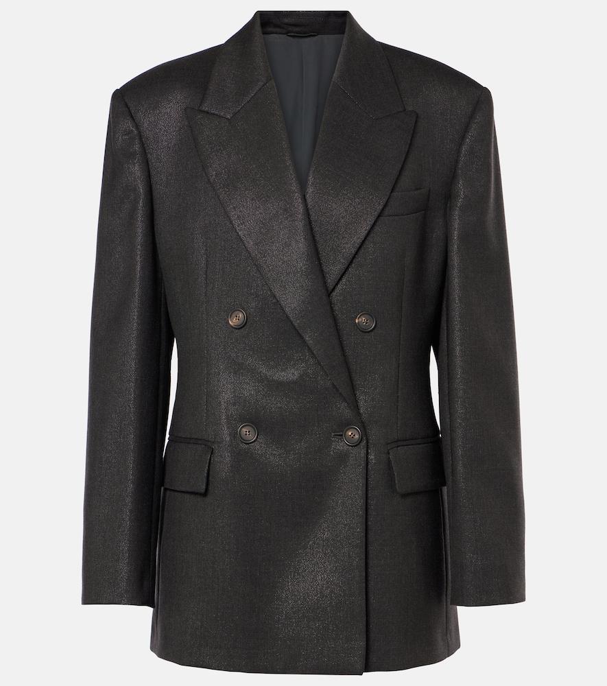 brunello cucinelli wool-blend blazer