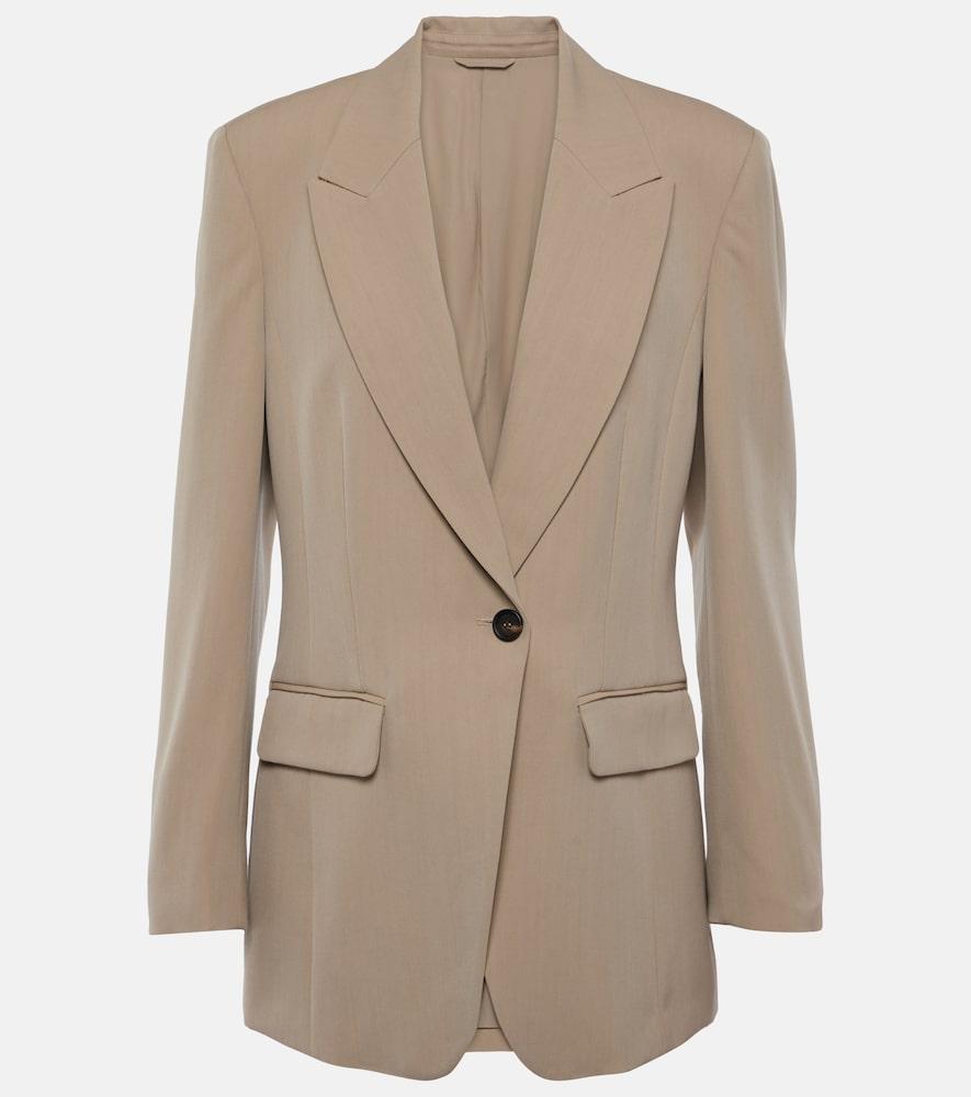 brunello cucinelli wool-blend blazer