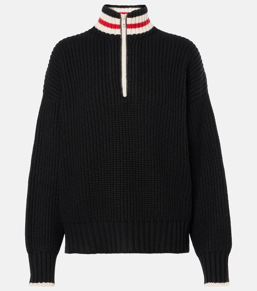 brunello cucinelli wool half-zip sweater