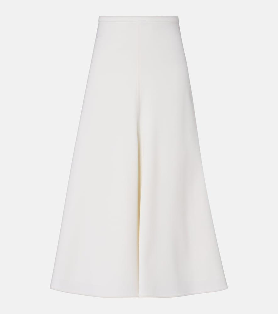 brunello cucinelli wool midi skirt