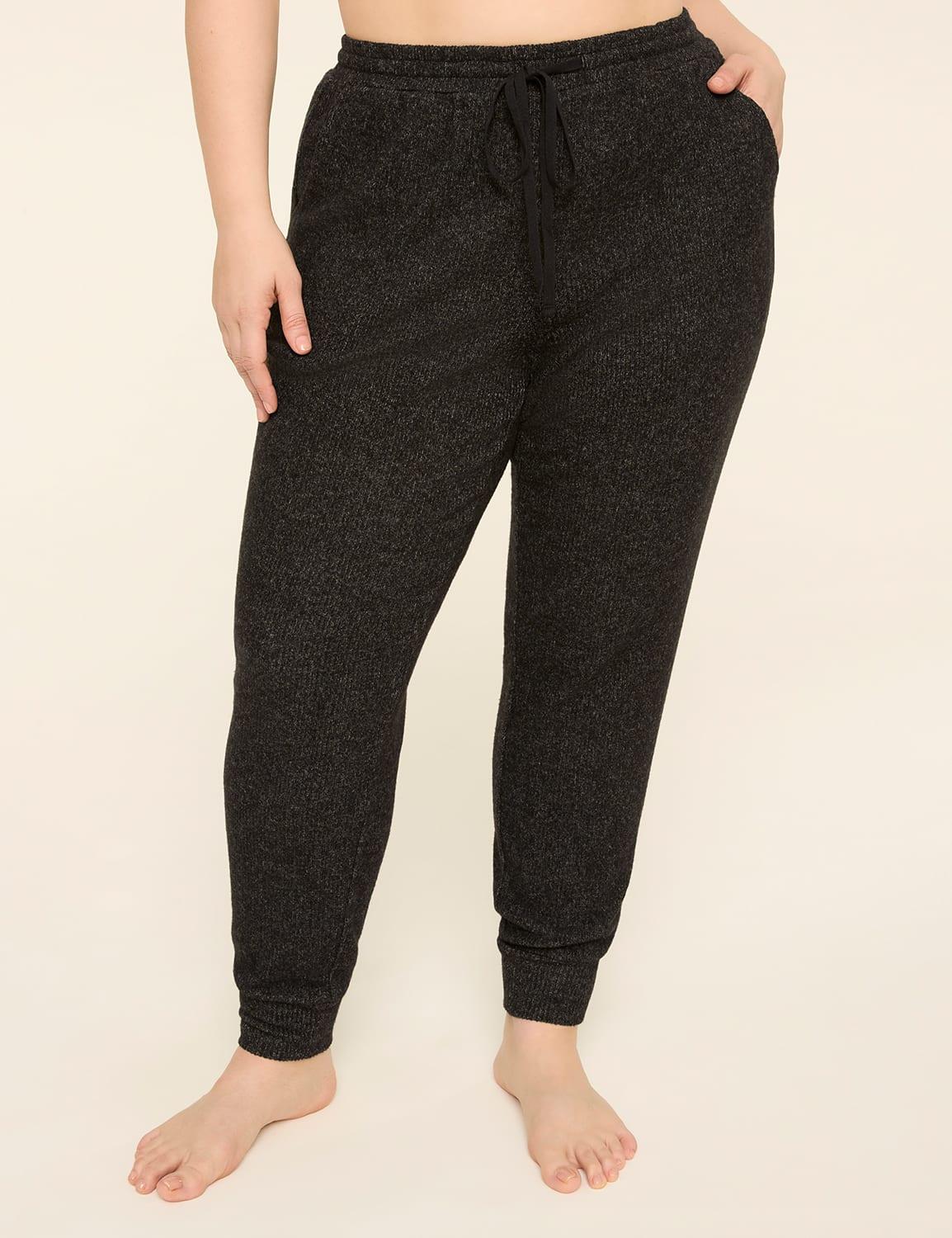 brushed hacci rib jogger