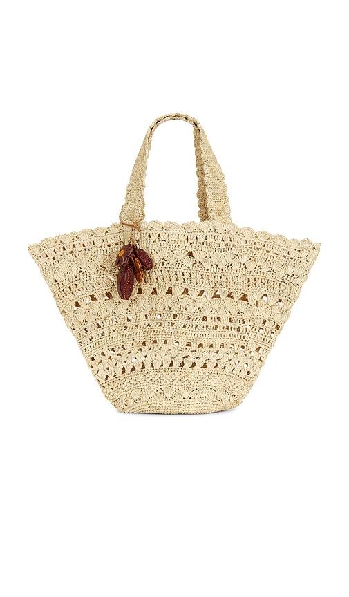 btb los angeles palmer tote bag in tan.