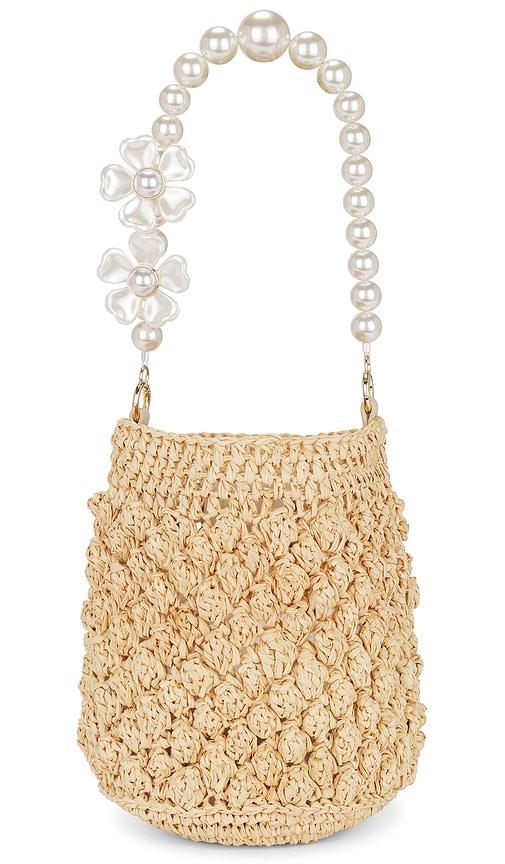 btb los angeles uri bucket bag in beige.