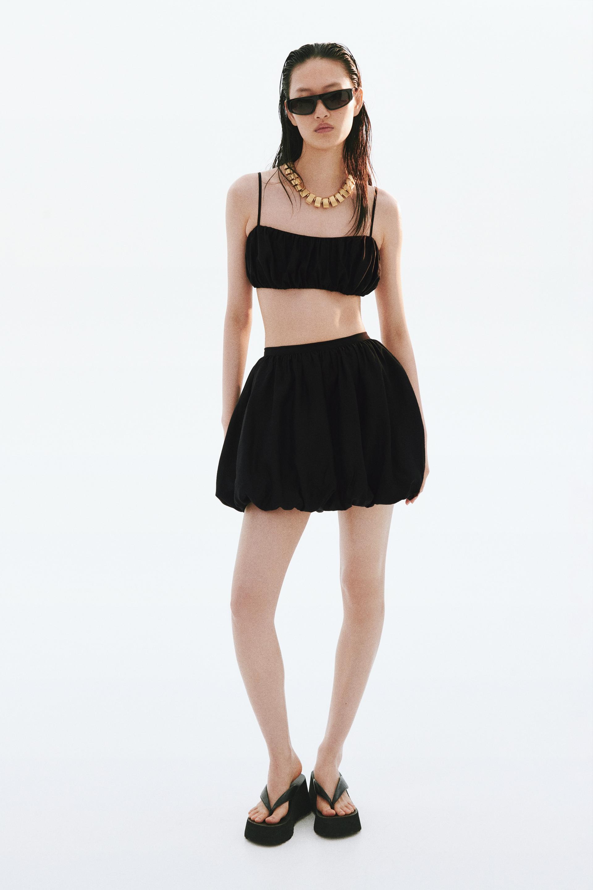bubble-hem mini skirt
