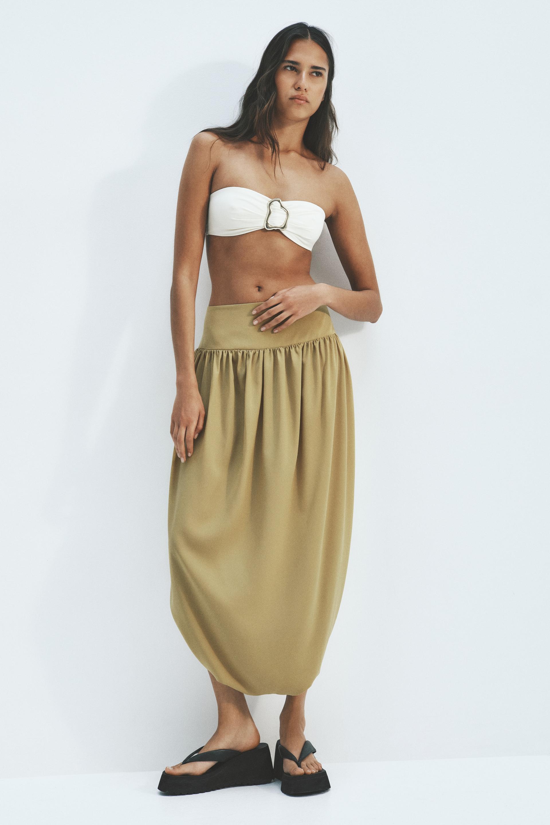 bubble-hem tulip skirt