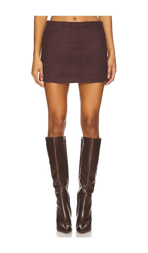 bubish hailey mini skirt in chocolate. - size l (also in xs, s, m)