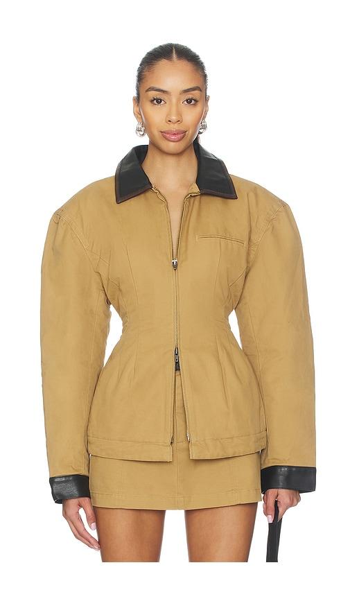 bubish olivia cinched country jacket in tan. - size 6/xs (also in 8/s)