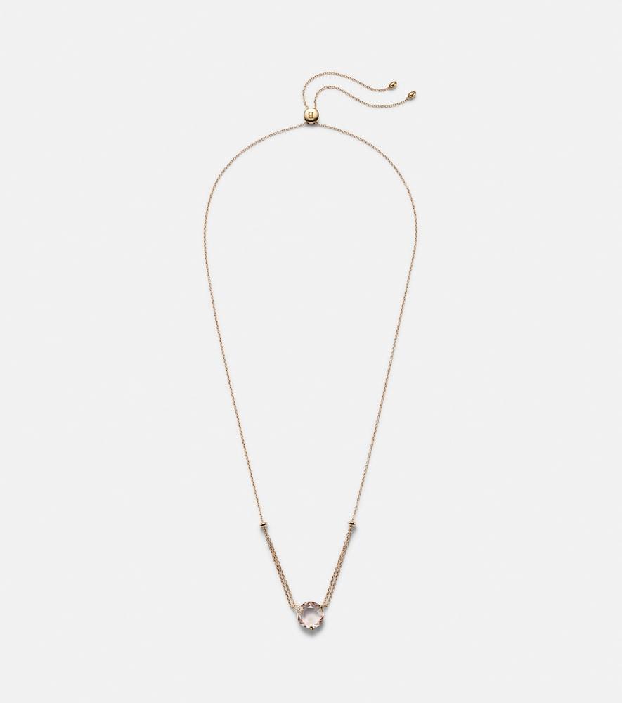 bucherer fine jewellery 18kt rose gold necklace with morganite and diamonds