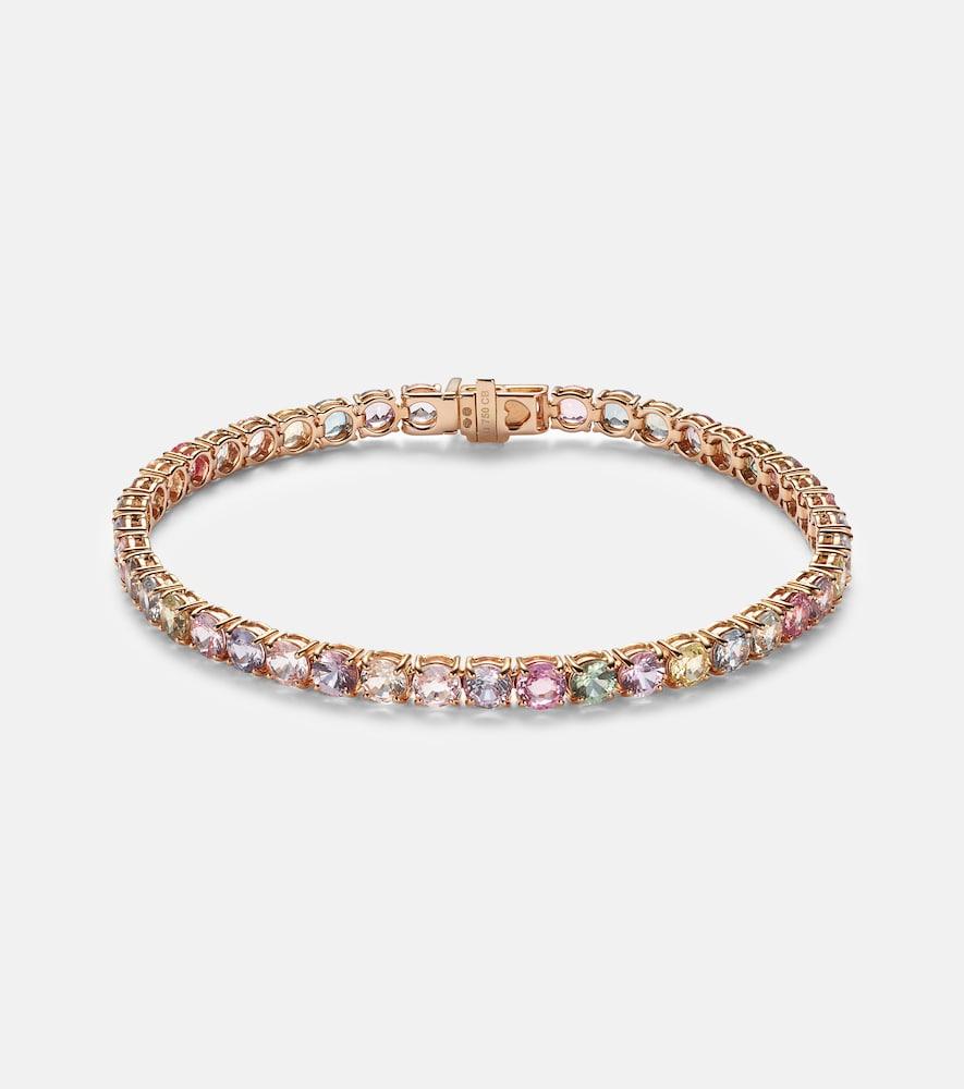 bucherer fine jewellery essentials rivière 18kt rose gold bracelet with sapphires