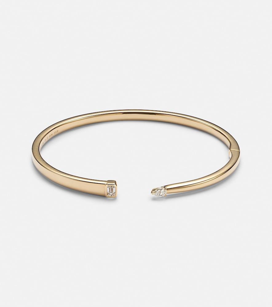 bucherer fine jewellery inner fire 18kt gold bangle with diamonds