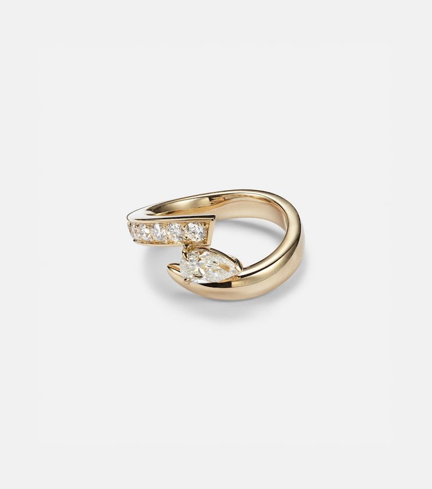 bucherer fine jewellery inner fire 18kt gold ring with diamonds