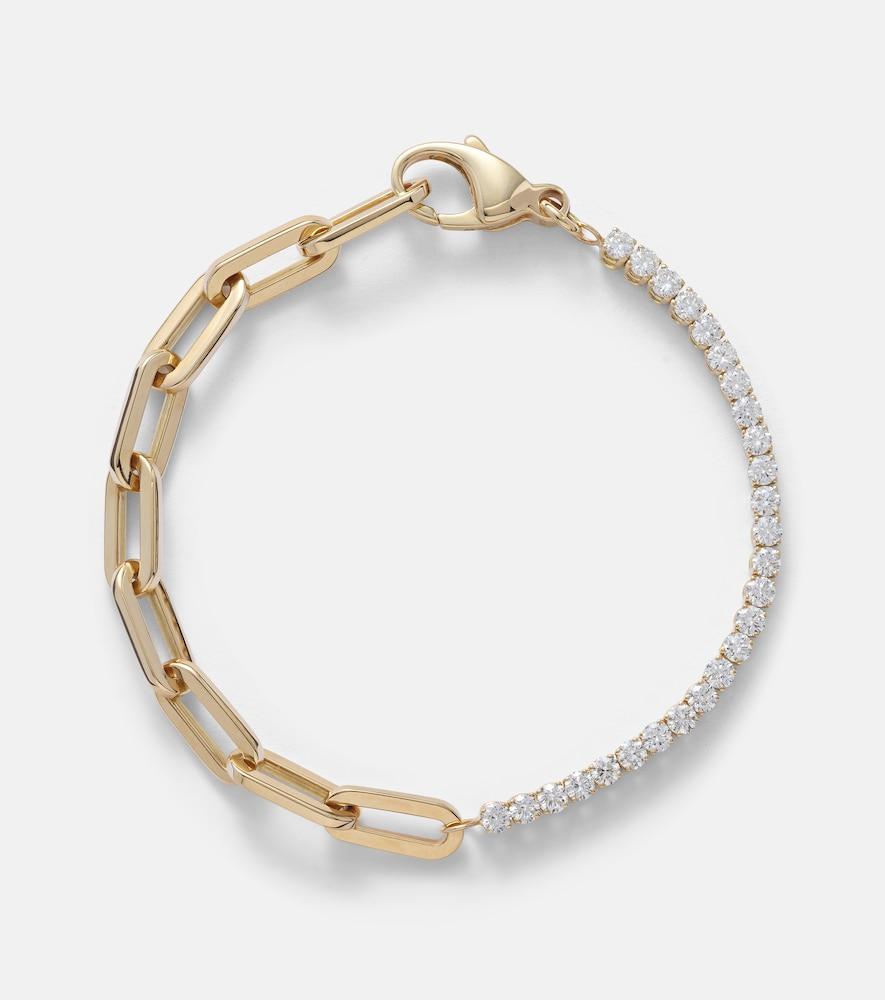 bucherer fine jewellery link 18kt gold chain bracelet with diamonds