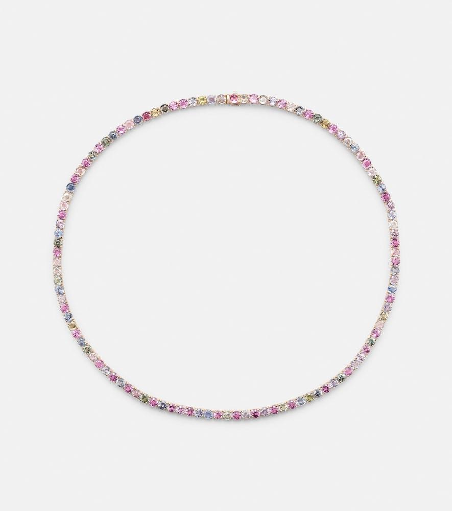 bucherer fine jewellery pastello essentials rivière 18kt rose gold necklace with sapphires