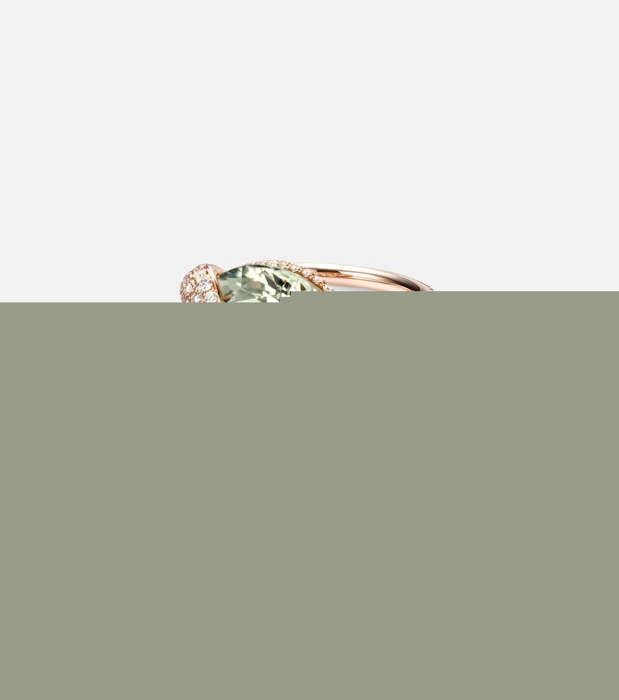 bucherer fine jewellery peekaboo 18kt rose gold ring with prasiolite and diamonds