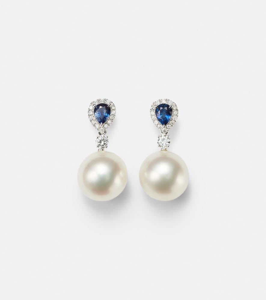 bucherer fine jewellery romance 18kt white gold earrings with gemstones